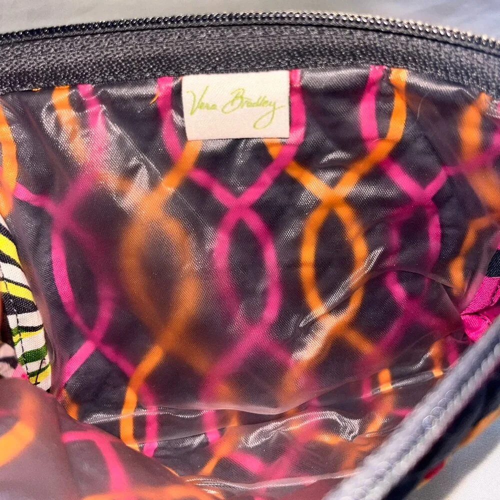 Vera Bradley Women's Colorful Flower Plastic Pattern Lined Cosmetic‎ Makeup